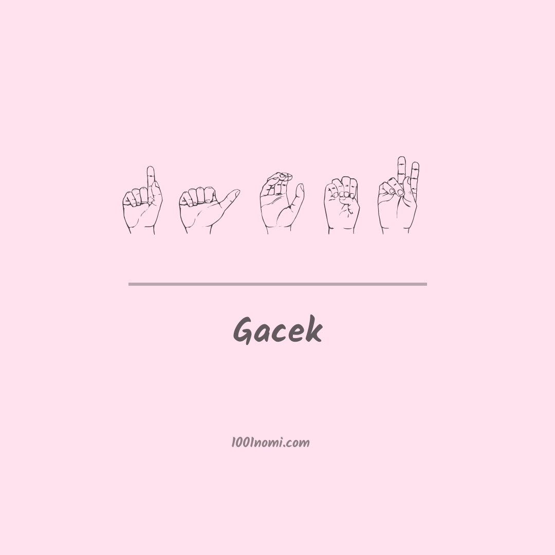 Gacek nella lingua dei segni