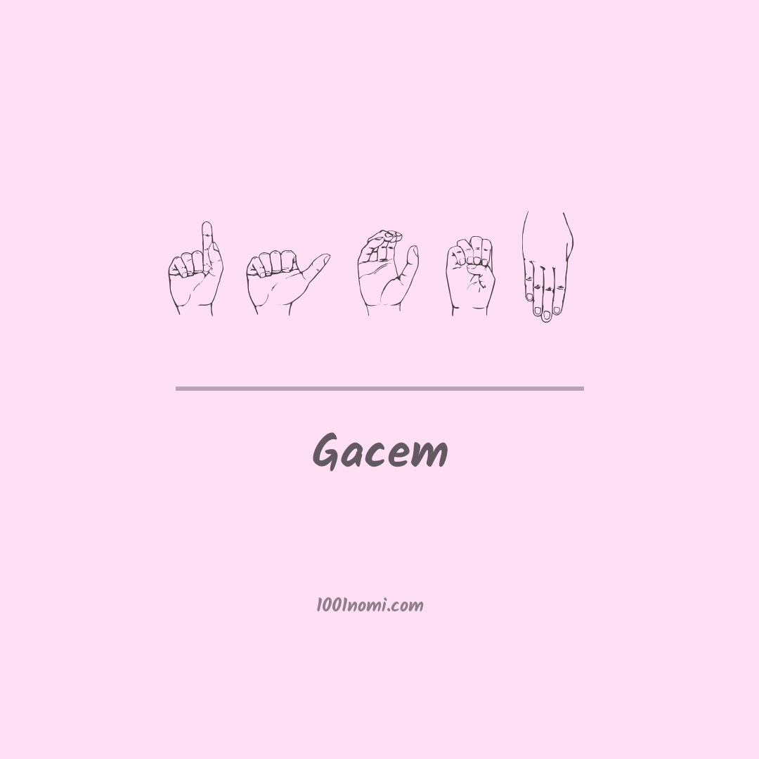 Gacem nella lingua dei segni Gacem nella lingua dei segni
