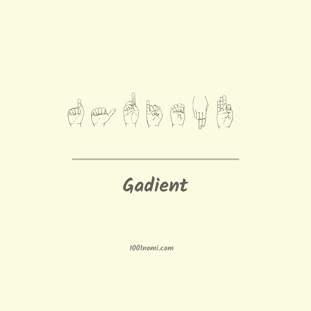 Gadient nella lingua dei segni