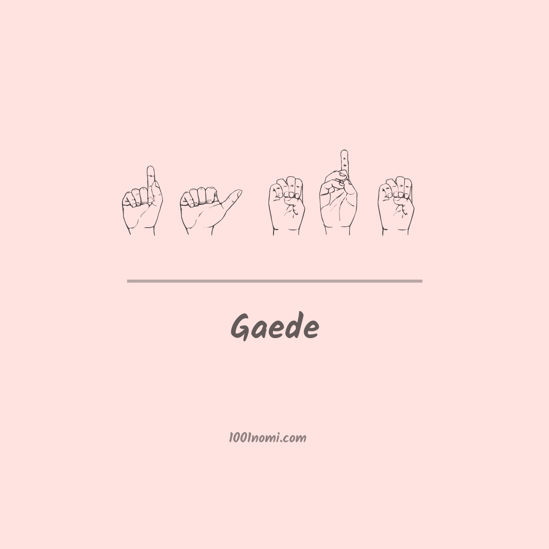 Gaede nella lingua dei segni