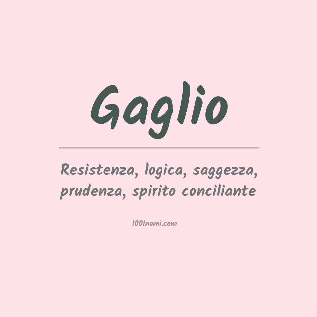 Significato del nome Gaglio