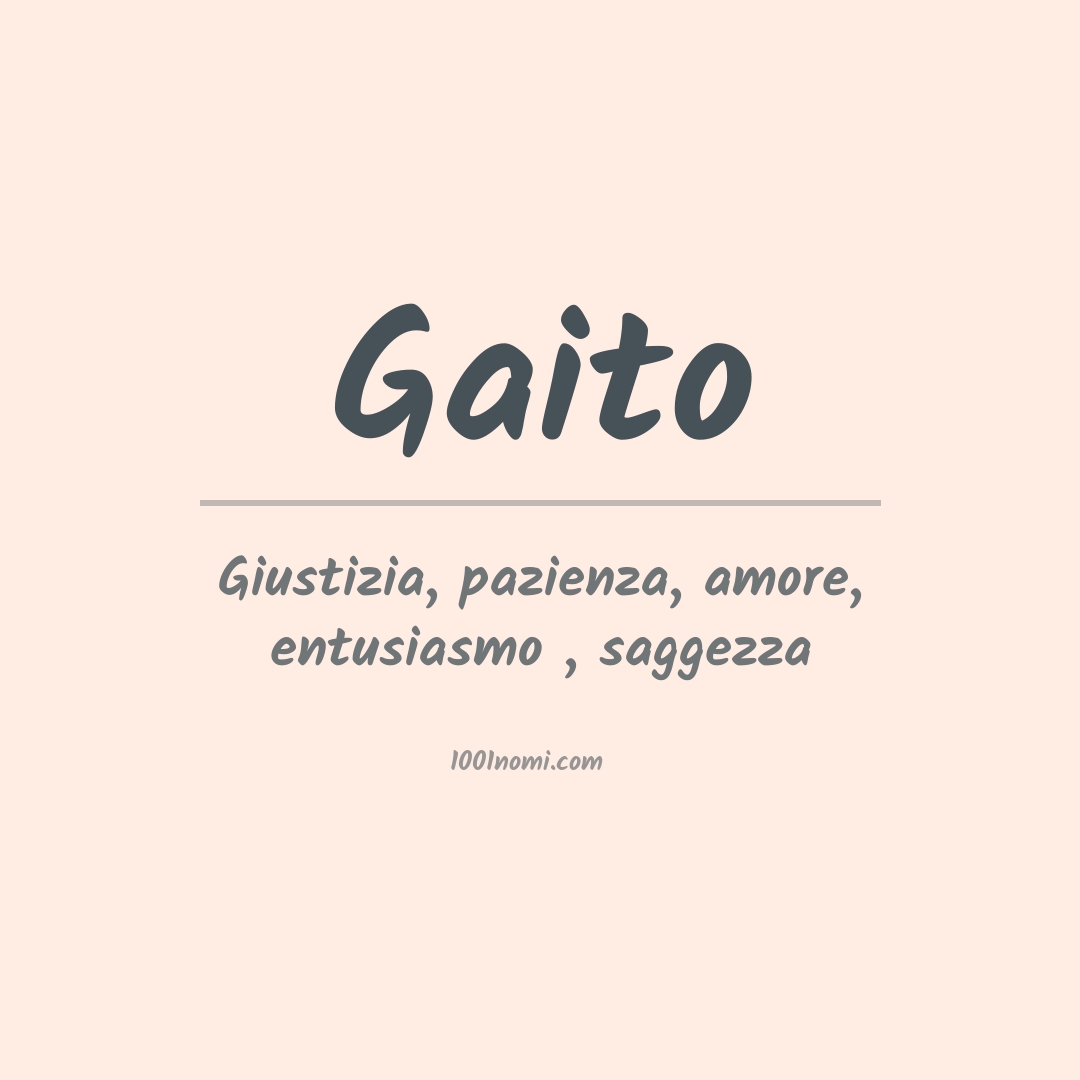 Significato del nome Gaito