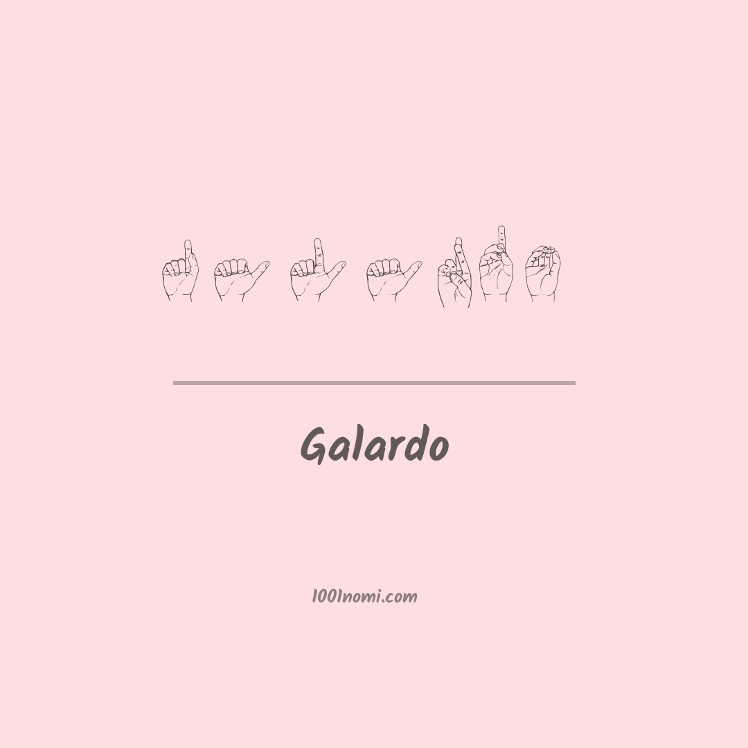 Galardo nella lingua dei segni