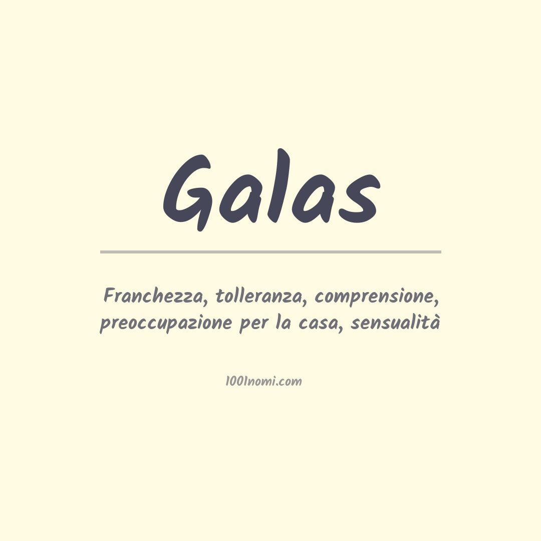 Significato del nome Galas