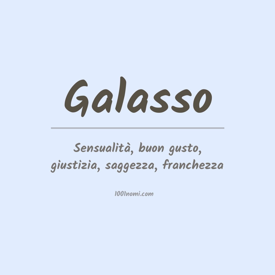 Significato del nome Galasso