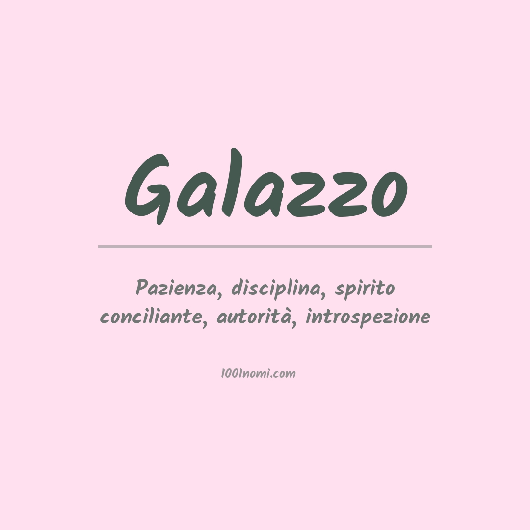 Significato del nome Galazzo Significato del nome Galazzo