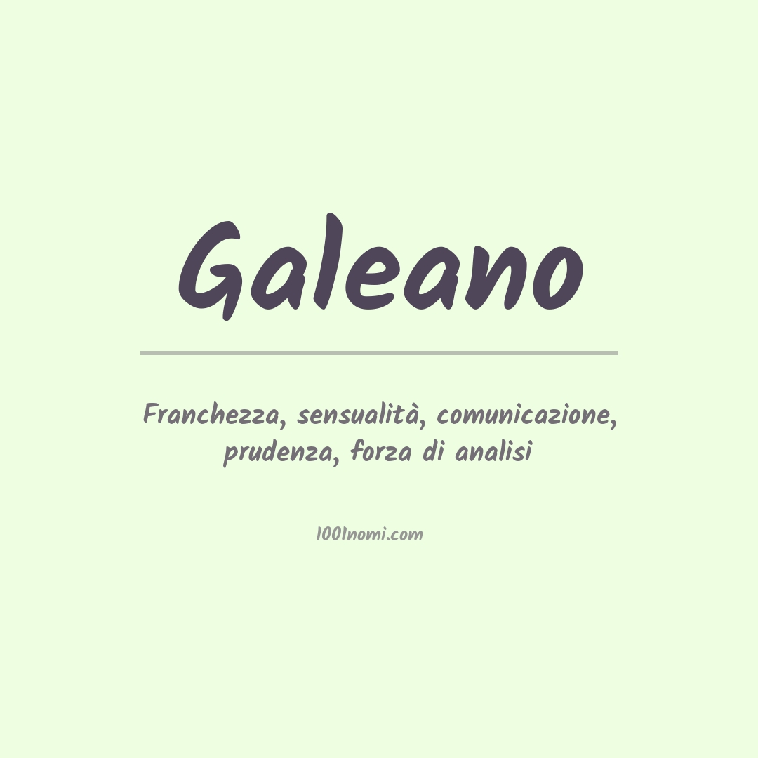 Significato del nome Galeano