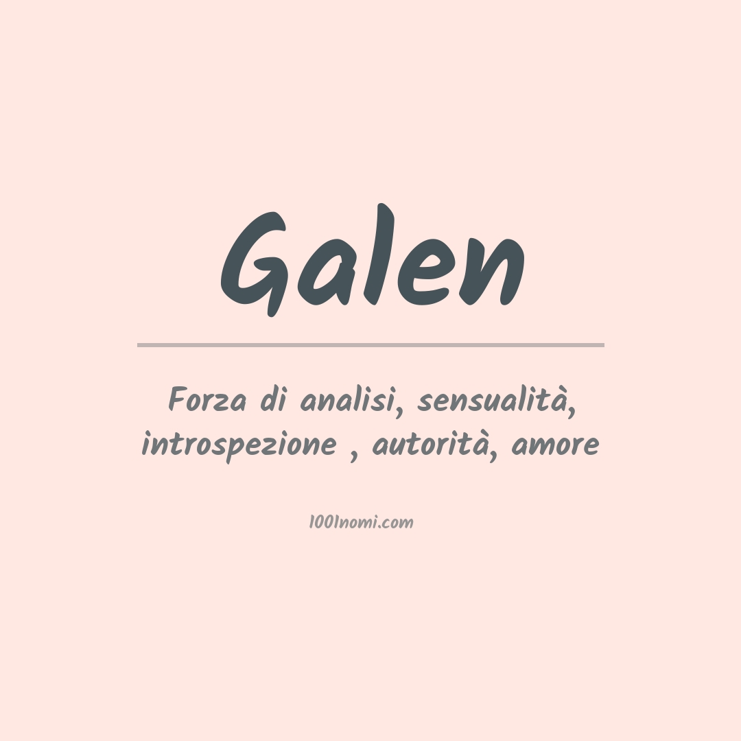 Significato del nome Galen