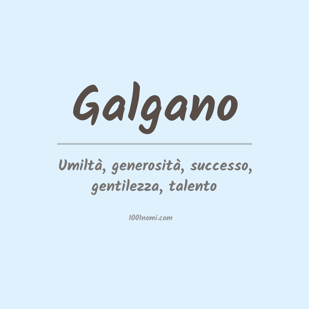 Significato del nome Galgano