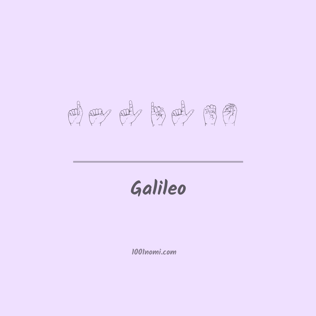Galileo nella lingua dei segni