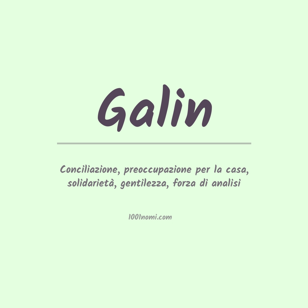 Significato del nome Galin