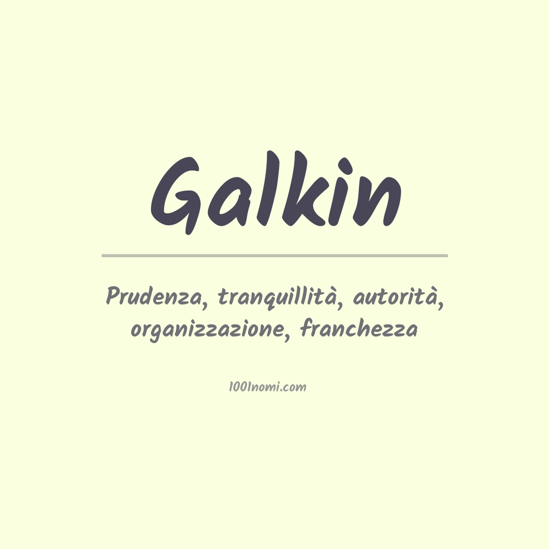 Significato del nome Galkin