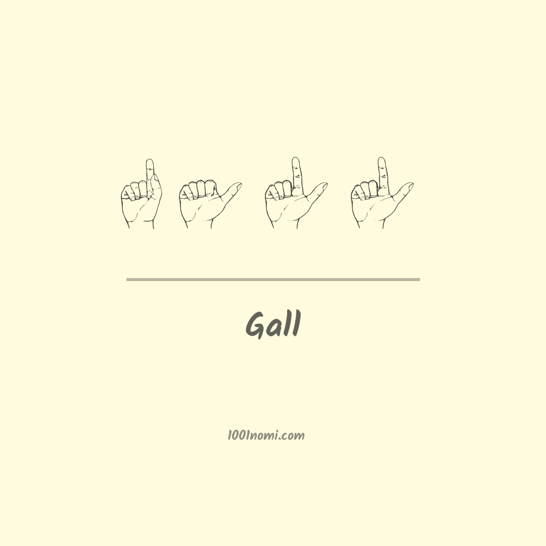 Gall nella lingua dei segni