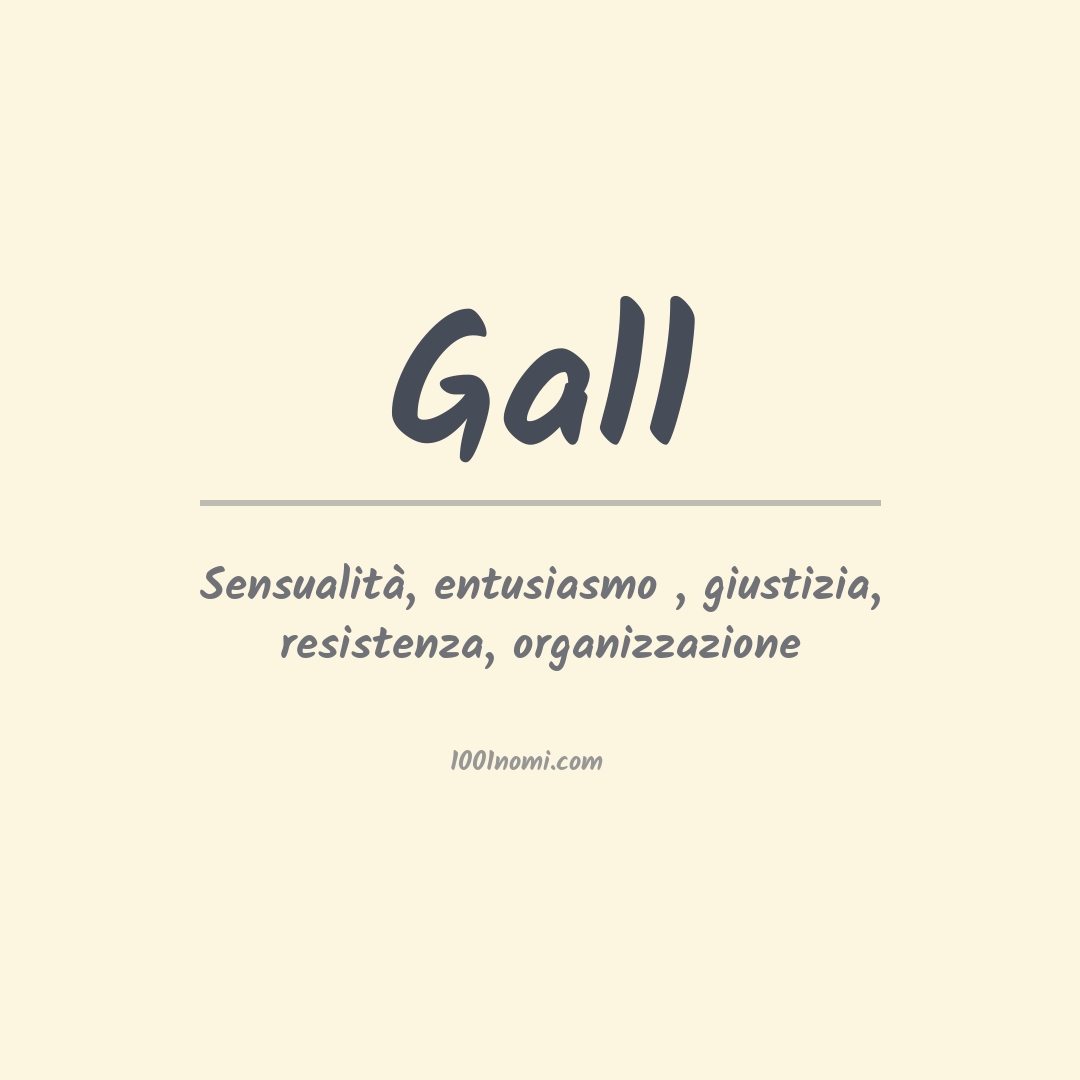Significato del nome Gall