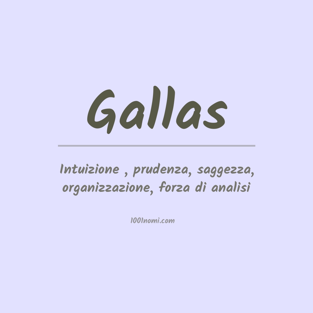 Significato del nome Gallas