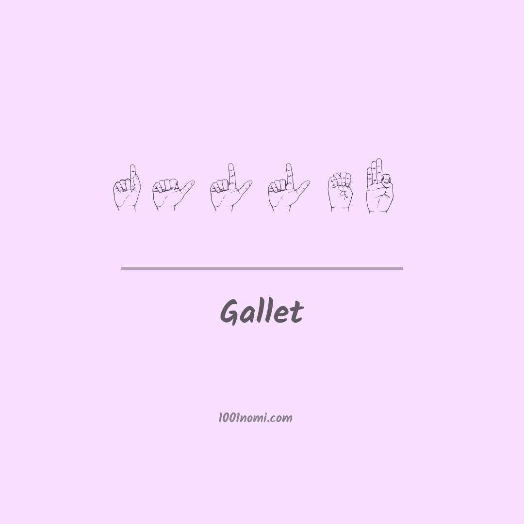 Gallet nella lingua dei segni