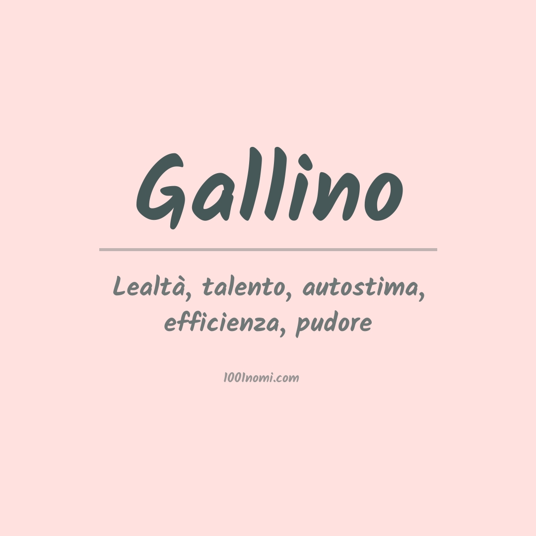 Significato del nome Gallino