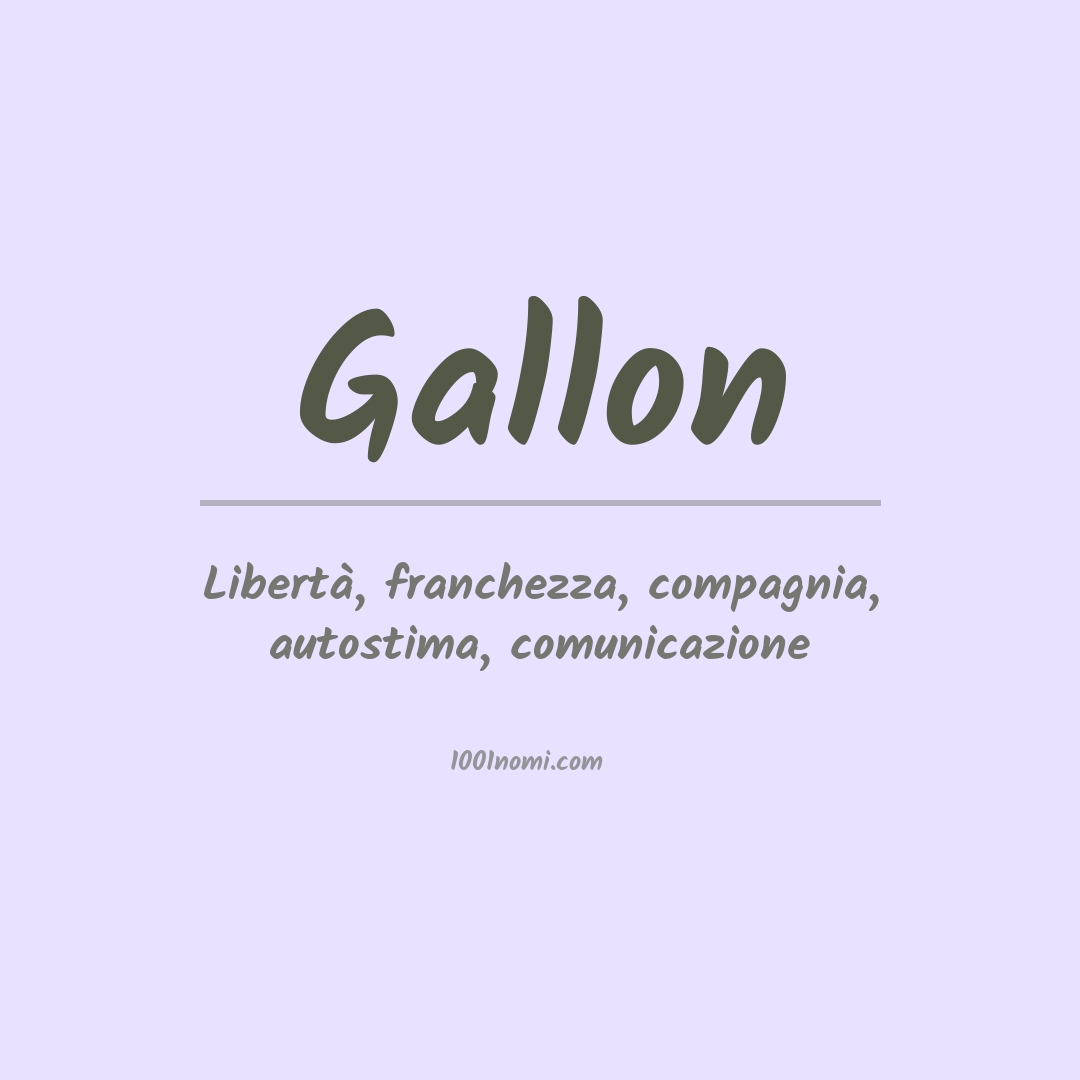 Significato del nome Gallon