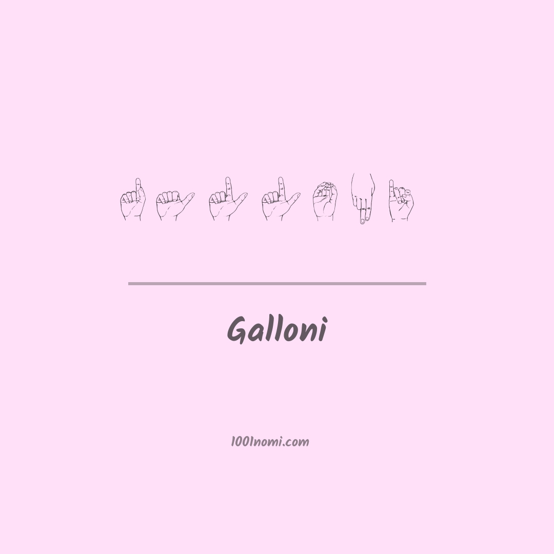 Galloni nella lingua dei segni