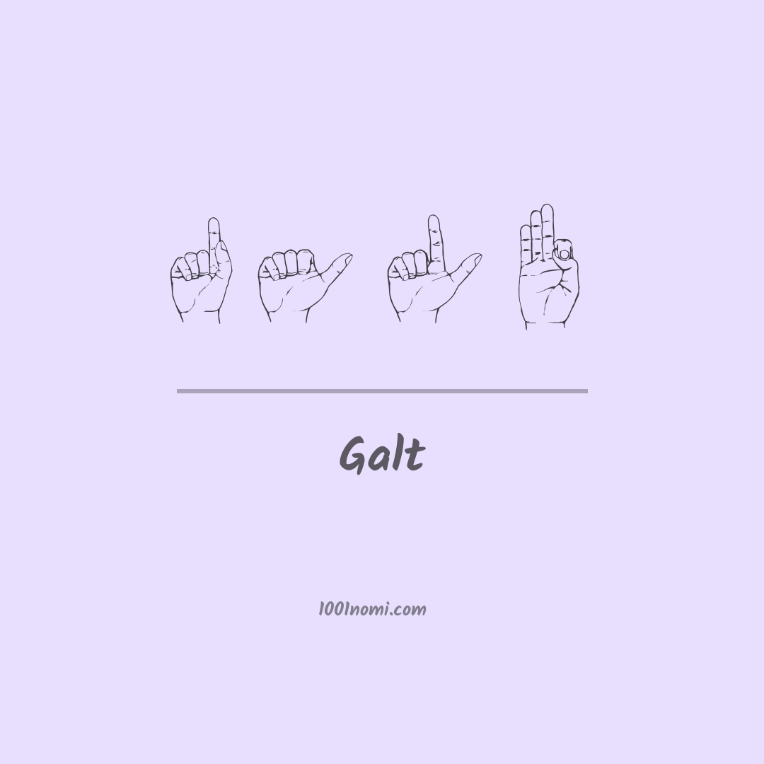 Galt nella lingua dei segni