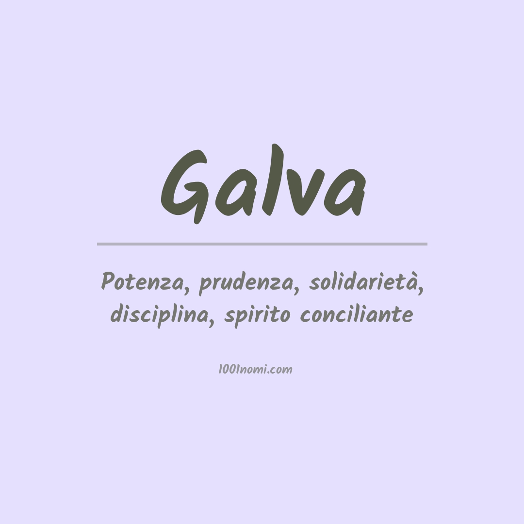 Significato del nome Galva Significato del nome Galva
