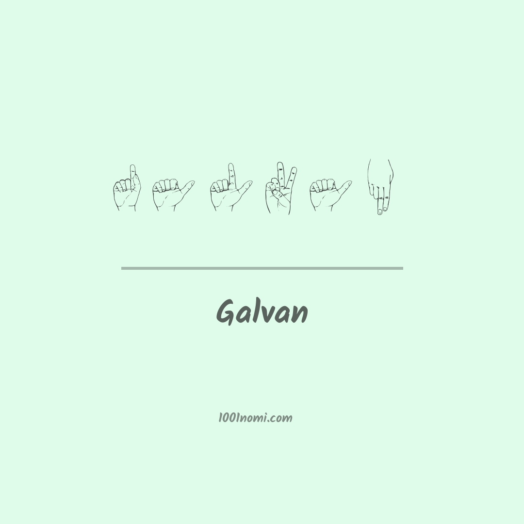 Galvan nella lingua dei segni