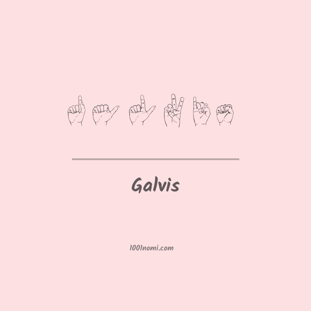 Galvis nella lingua dei segni Galvis nella lingua dei segni