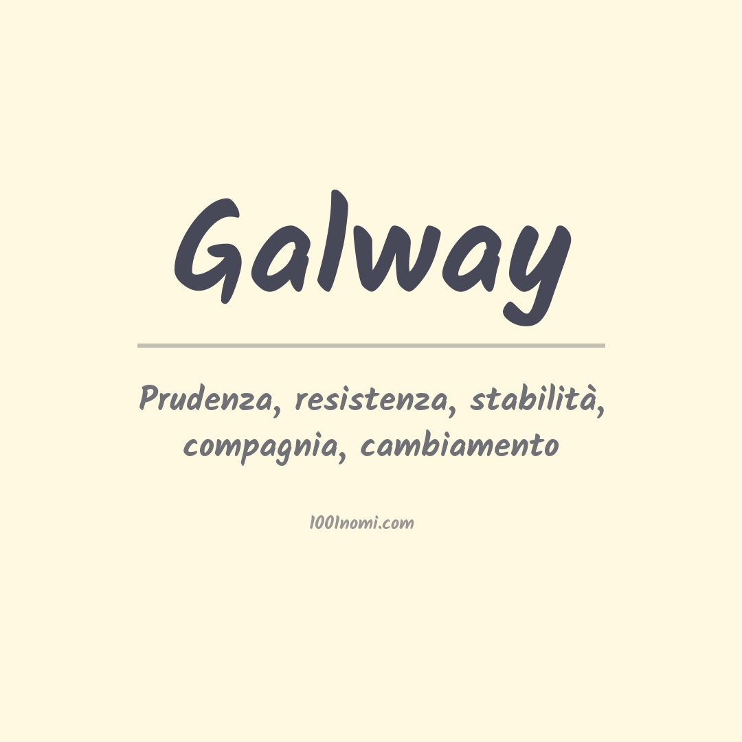 Significato del nome Galway