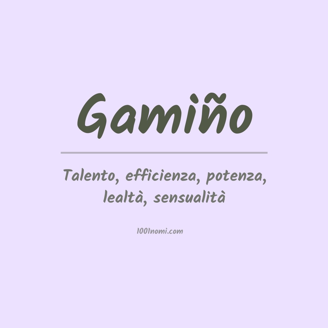 Significato del nome Gamiño