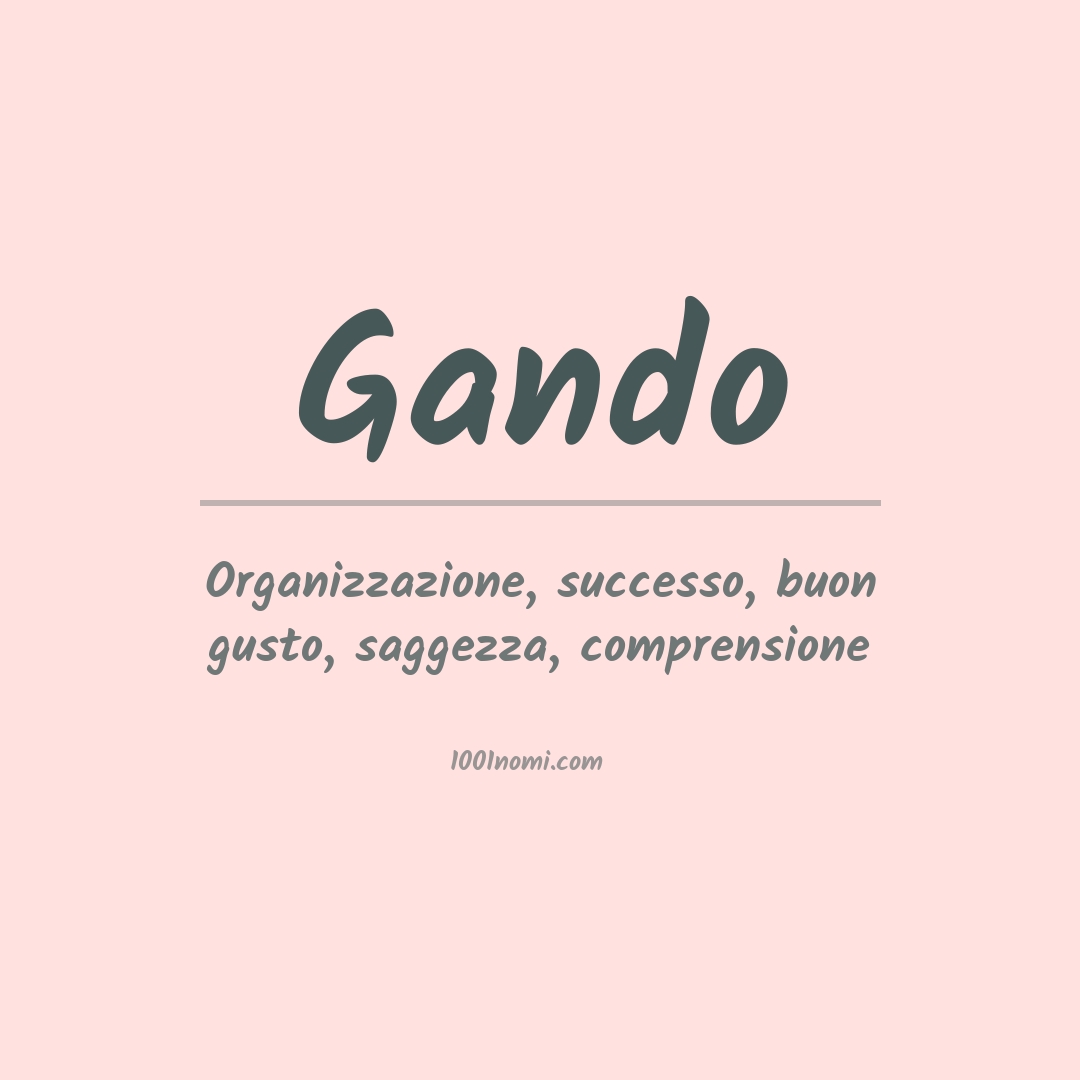 Significato del nome Gando