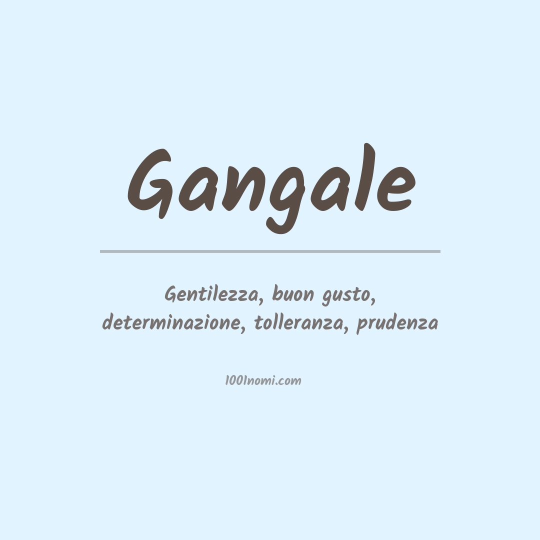 Significato del nome Gangale Significato del nome Gangale
