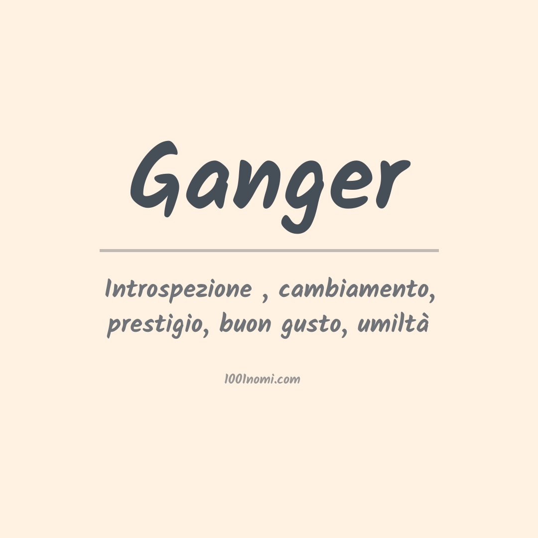 Significato del nome Ganger