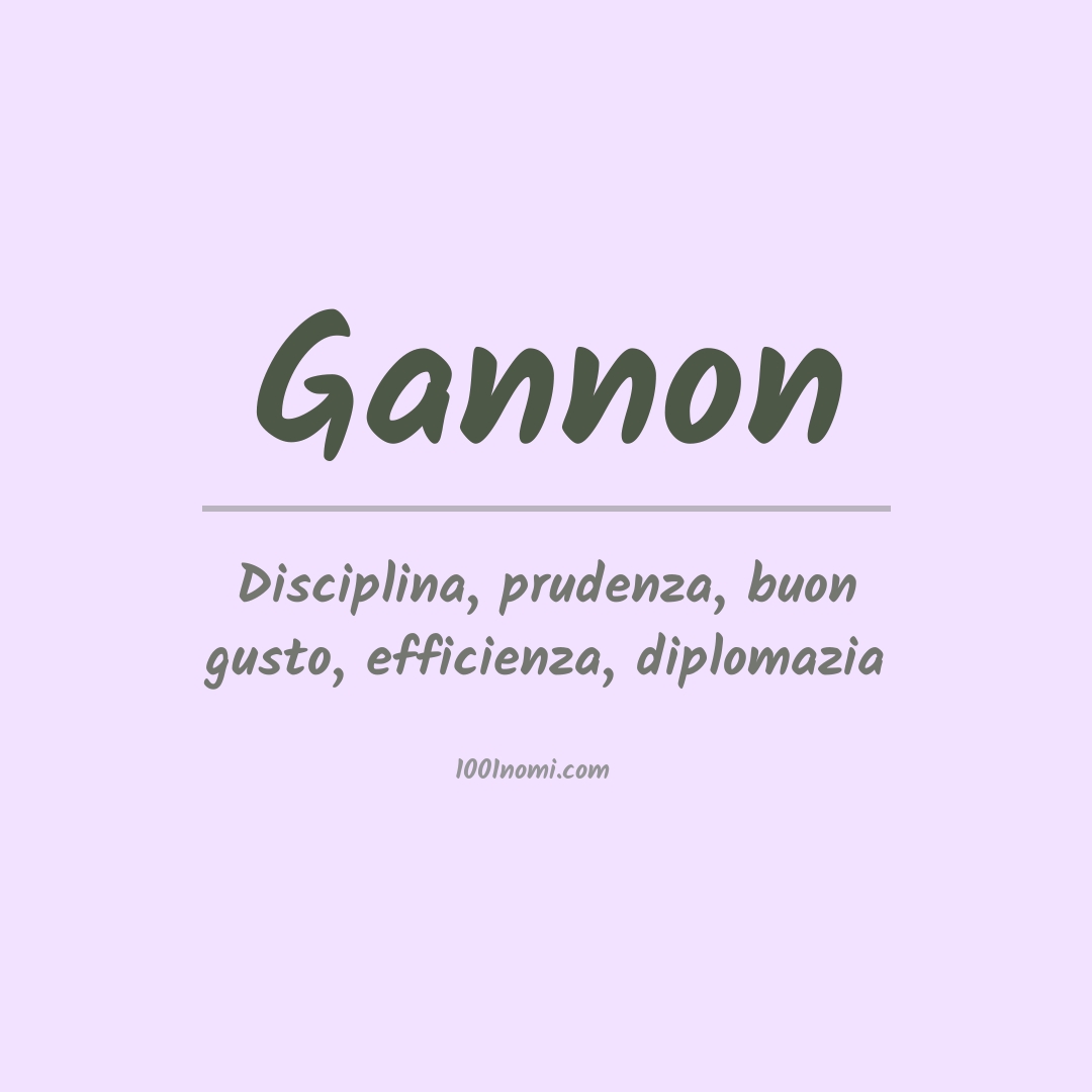 Significato del nome Gannon