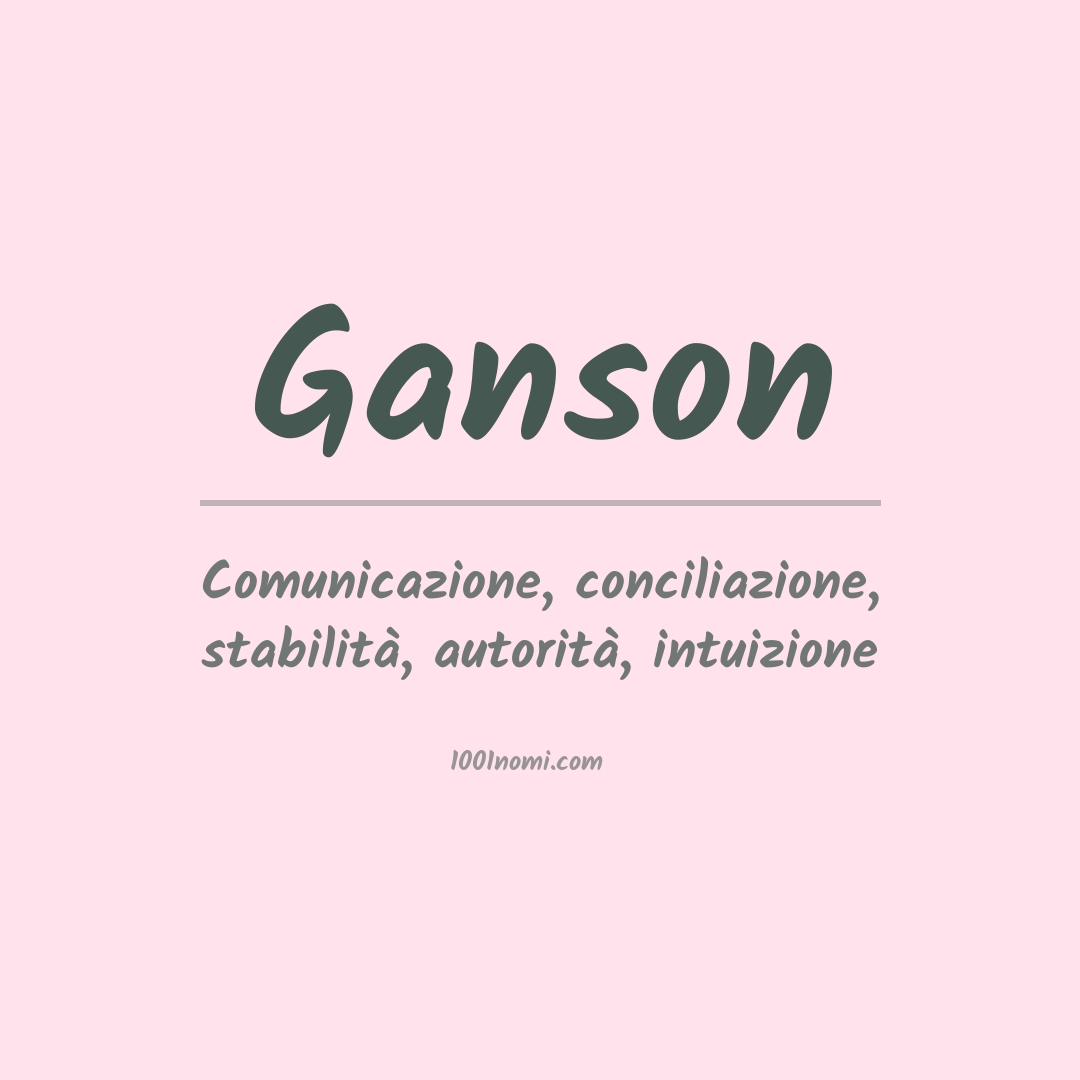 Significato del nome Ganson