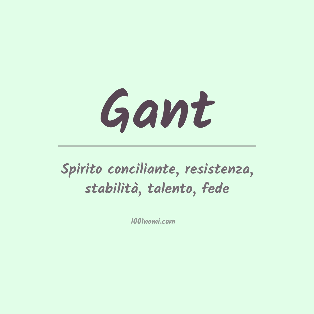 Significato del nome Gant