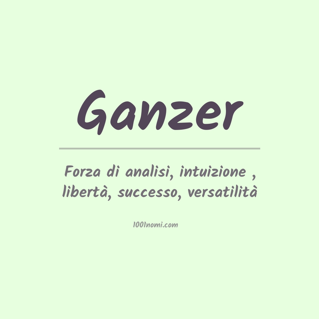 Significato del nome Ganzer