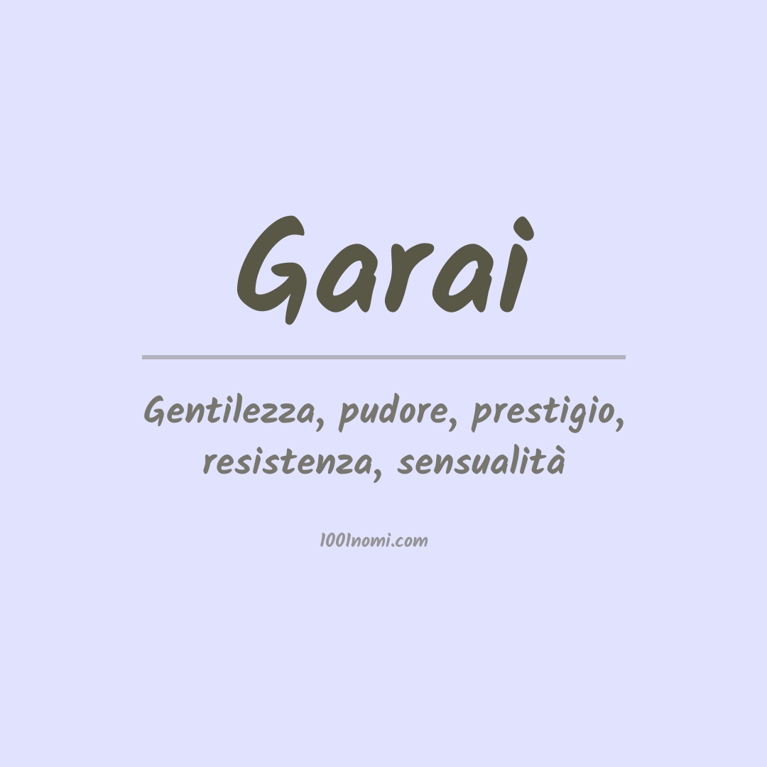 Significato del nome Garai