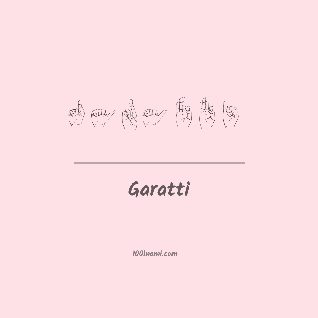 Garatti nella lingua dei segni