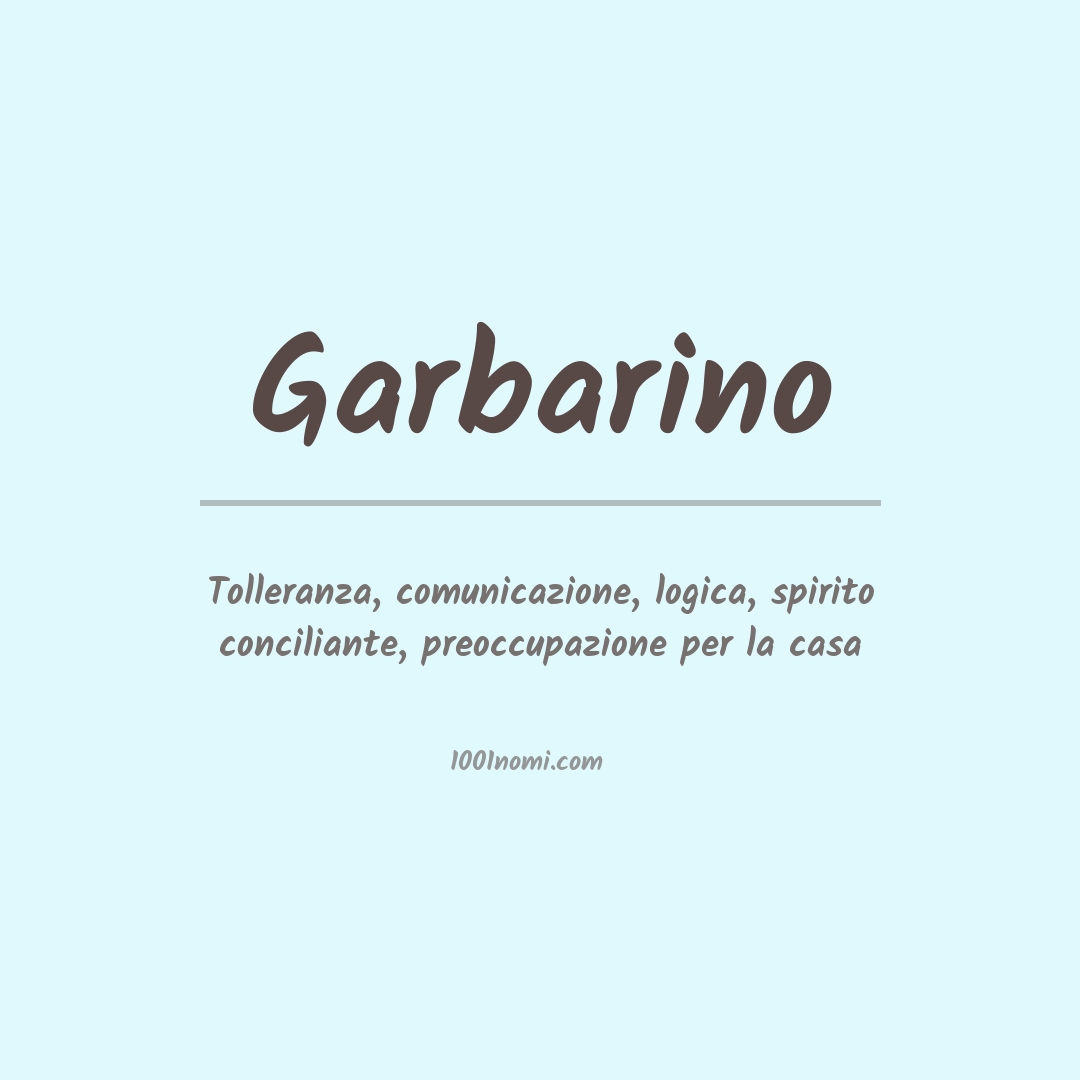 Significato del nome Garbarino