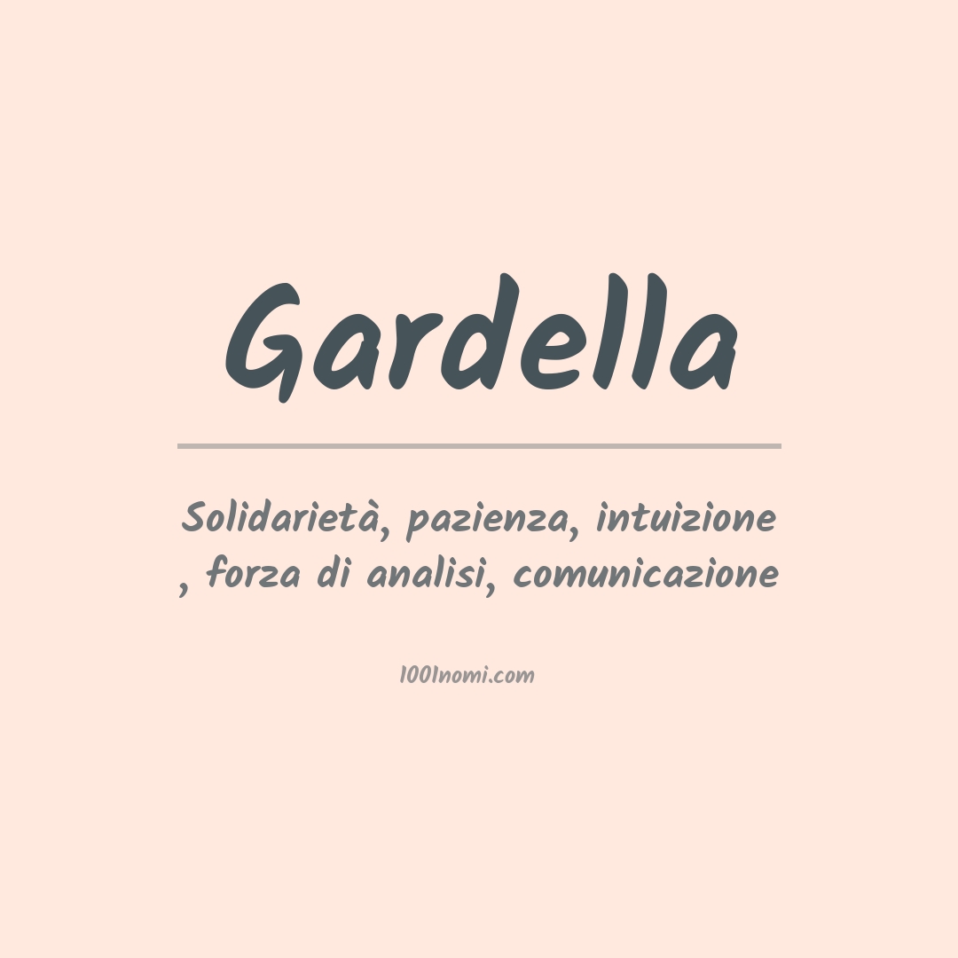 Significato del nome Gardella