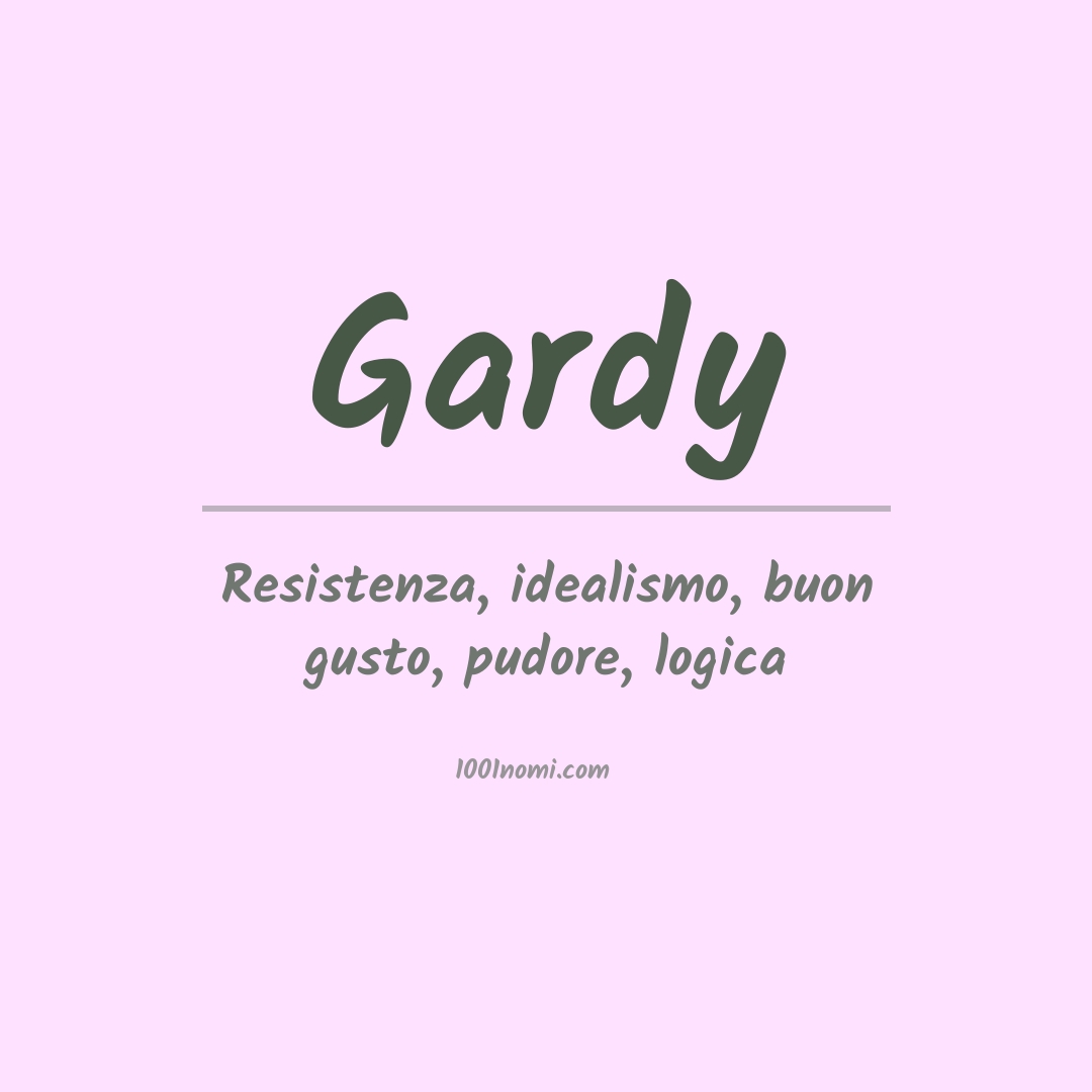 Significato del nome Gardy