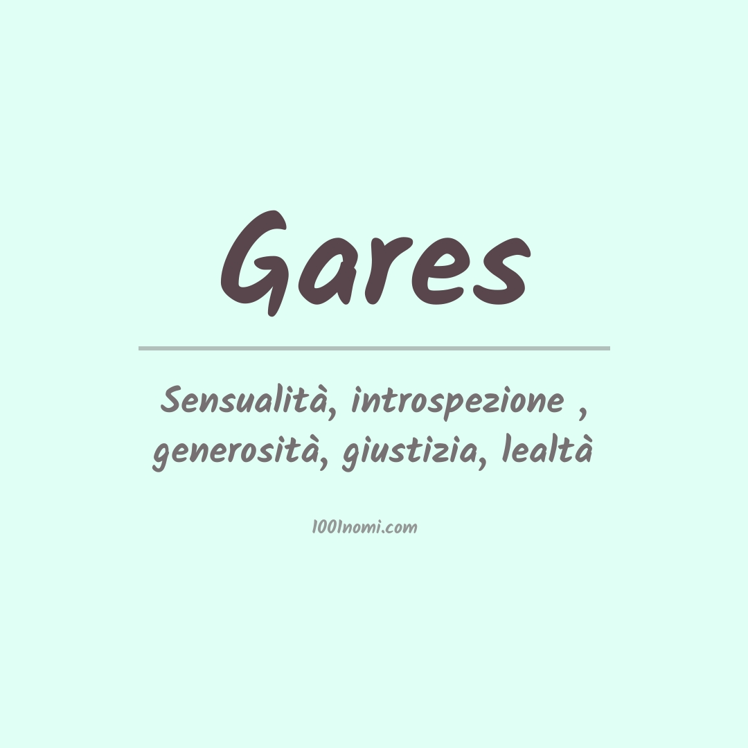 Significato del nome Gares