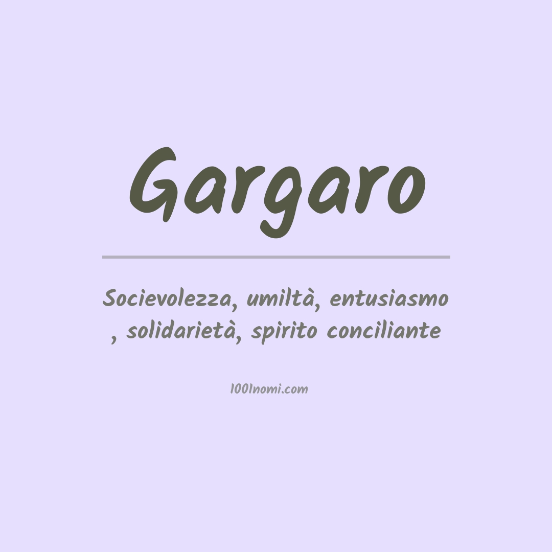 Significato del nome Gargaro