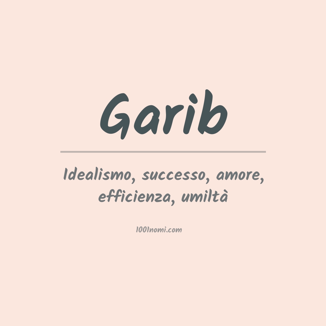 Significato del nome Garib