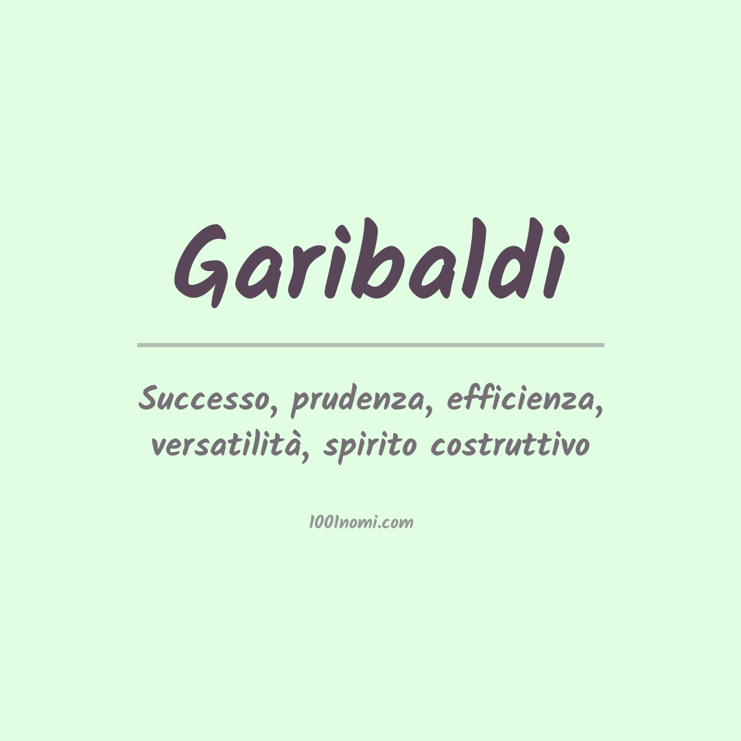 Significato del nome Garibaldi