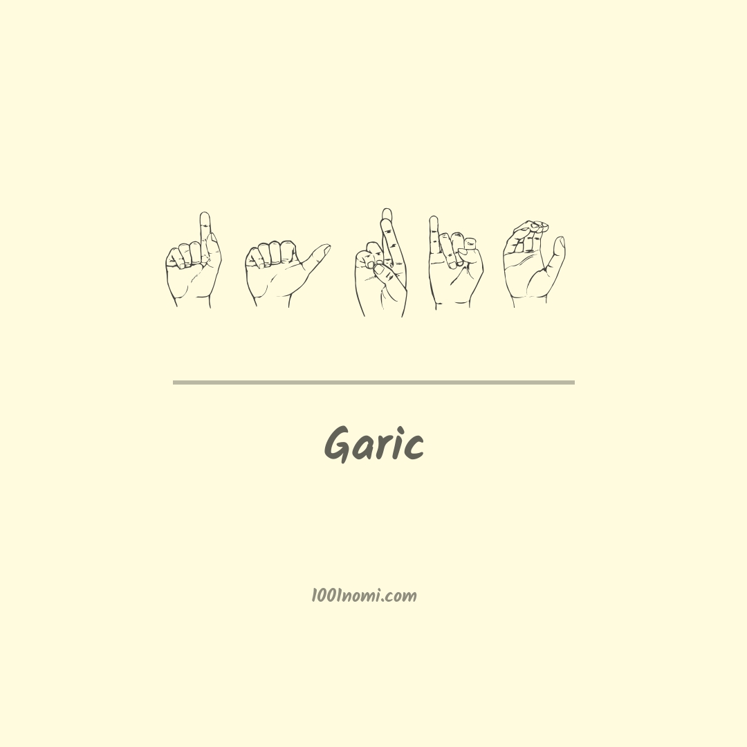 Garic nella lingua dei segni