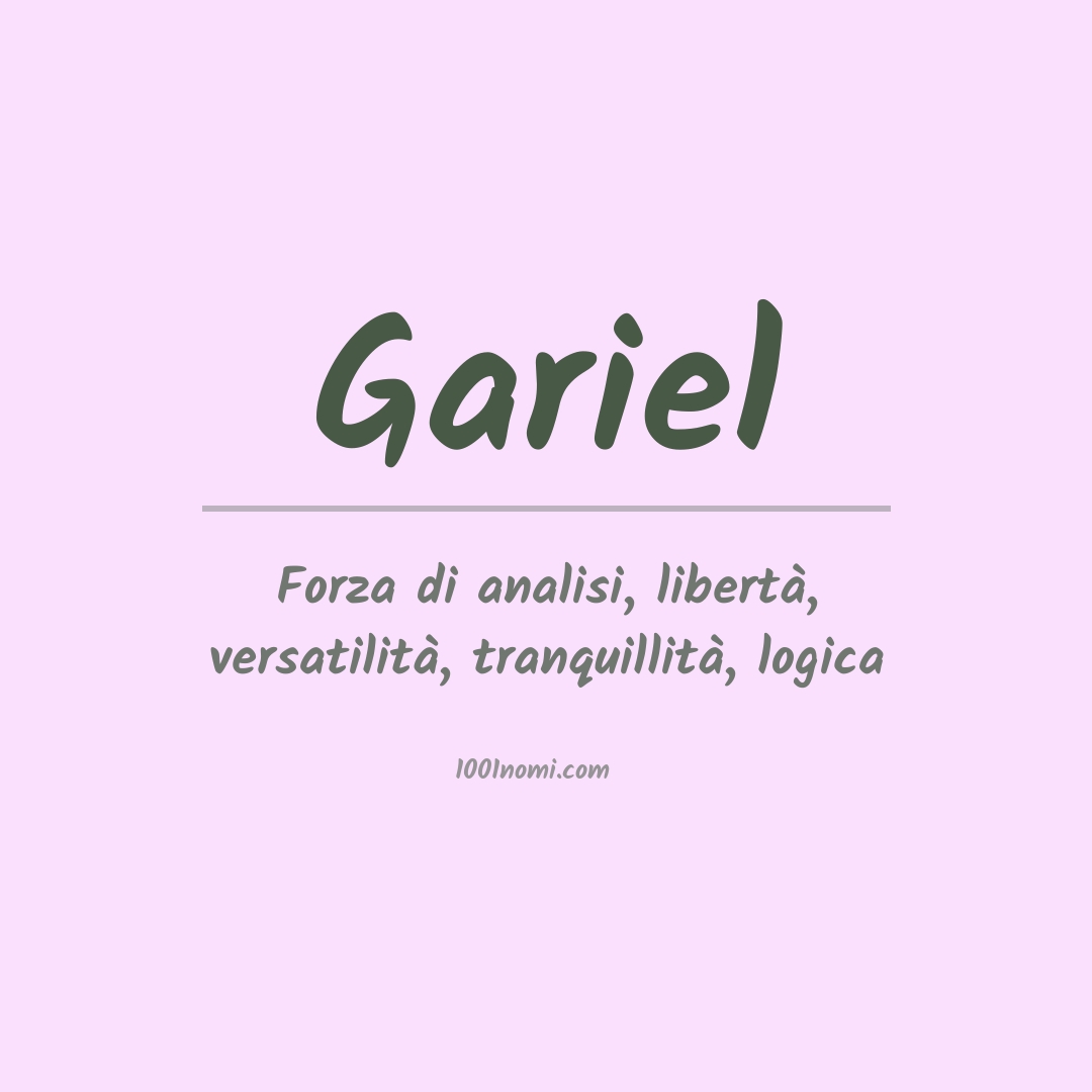 Significato del nome Gariel