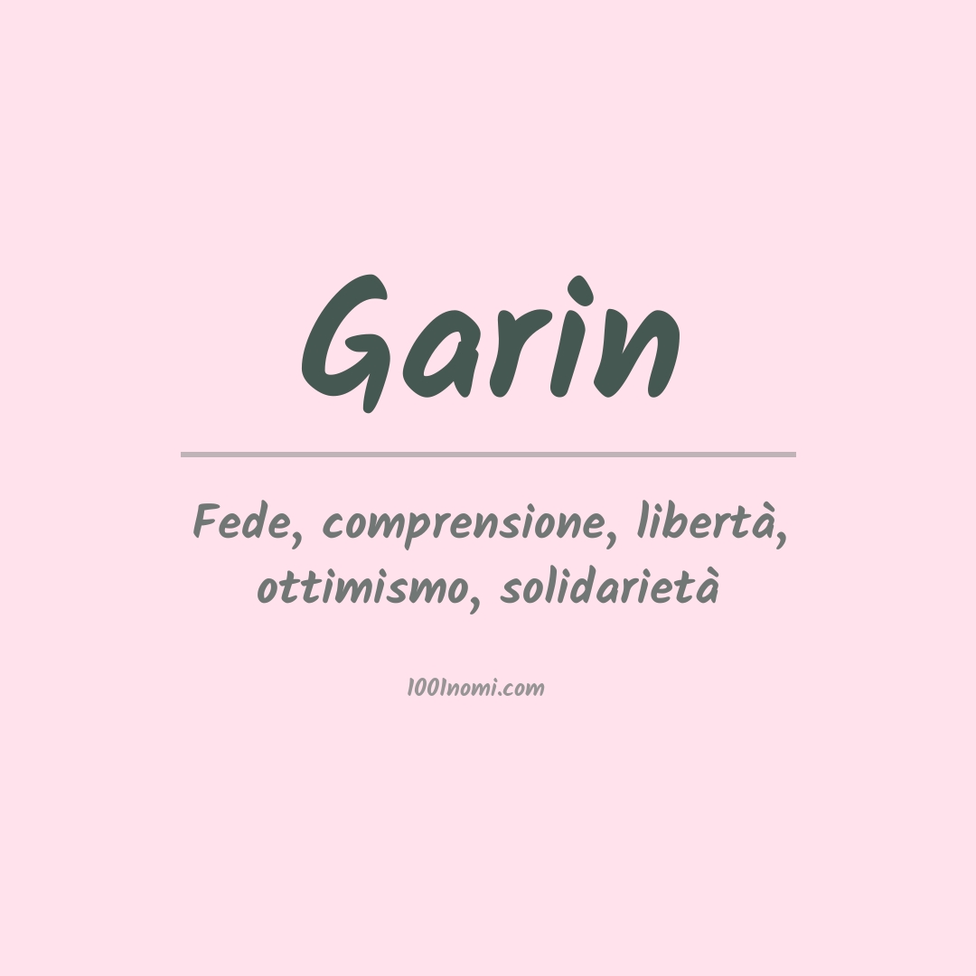 Significato del nome Garin