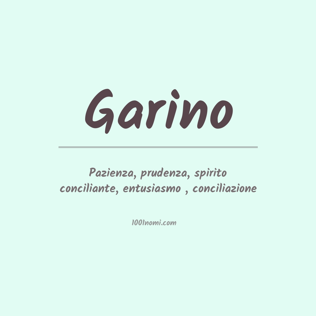 Significato del nome Garino