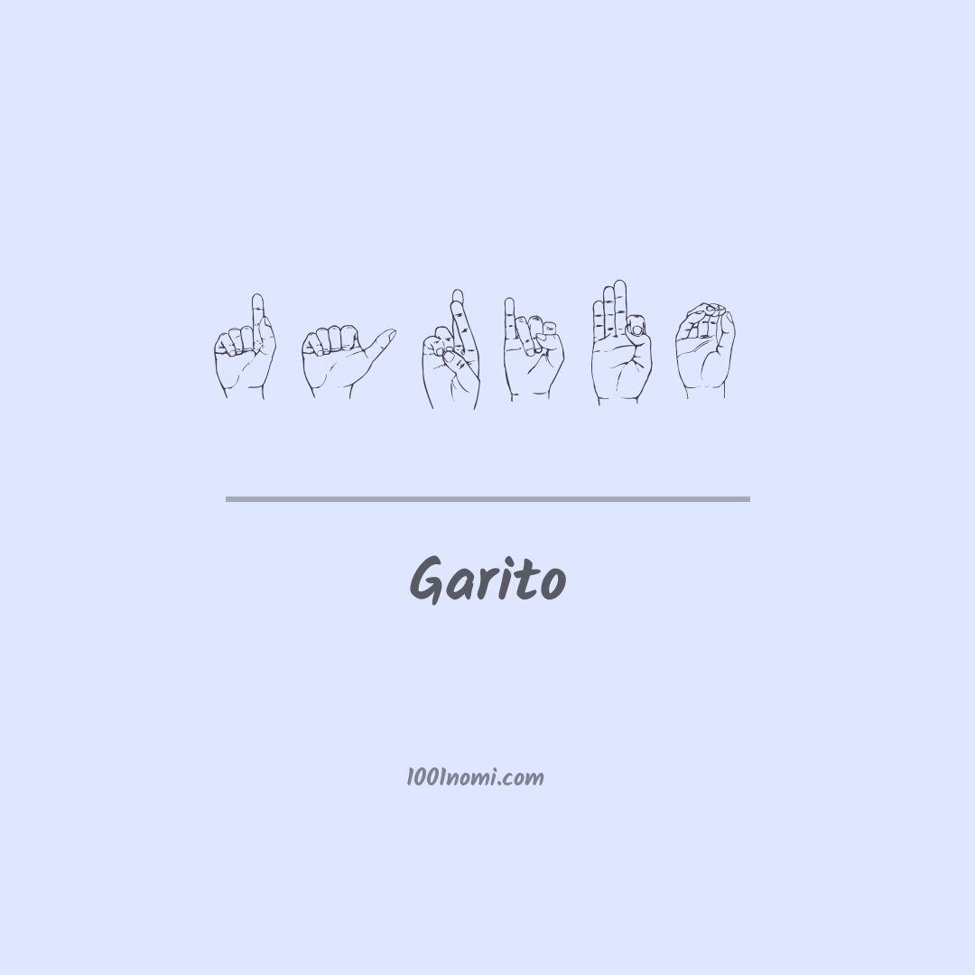 Garito nella lingua dei segni Garito nella lingua dei segni